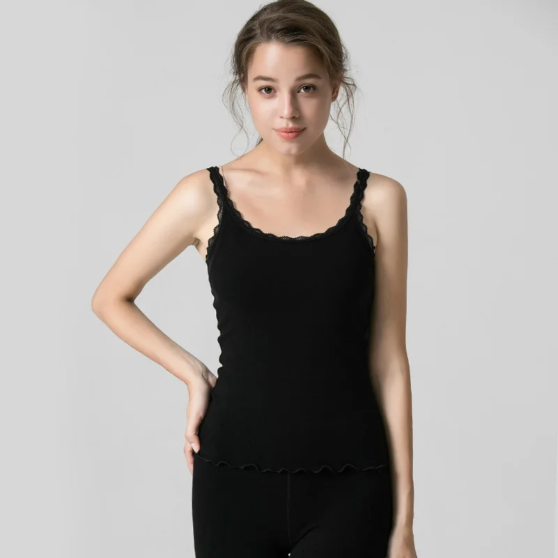women's lace thermal vest spring and autumn new college wind loose sling pullover short sleeveless vest