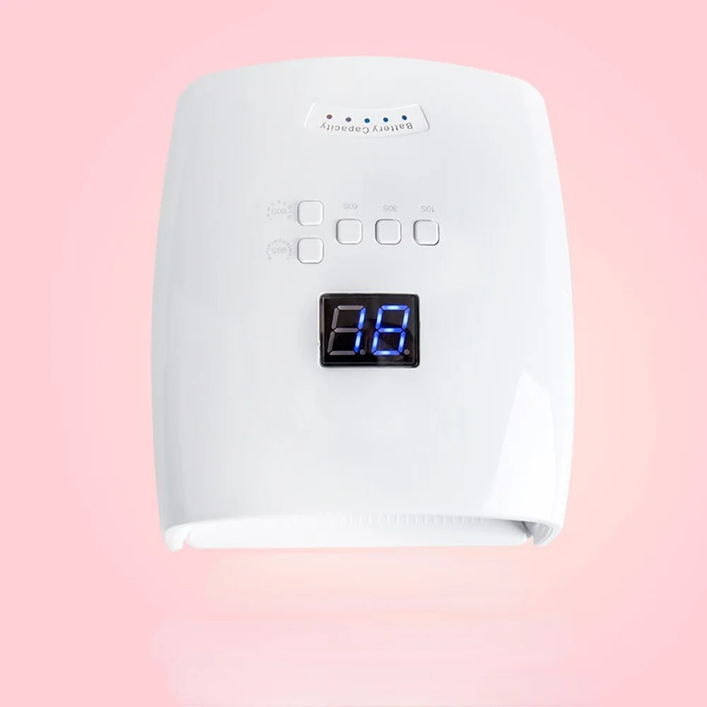Built-in Battery Rechargeable Nail UV Lamp 48W Wireless Gel Polish Dryer S10 Pedicure Manicure Light Professional LED | Красота и