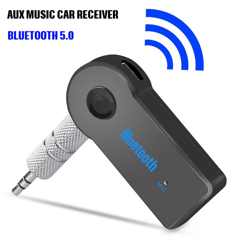 Receptor de Audio inalámbrico con Bluetooth para coche, adaptador 5,0, Conector de 3,5mm, transmisor de manos libres, llamada de teléfono, AUX, receptor de música para TV, MP3, hogar