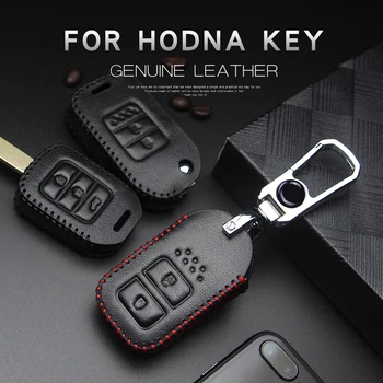 

Leather Car Key Cover Metal Keychain For Honda Civic CR-V HR-V Accord Jade Crider Odyssey Freed Pilot EX EXL Crz BR-V XR-V Vezel