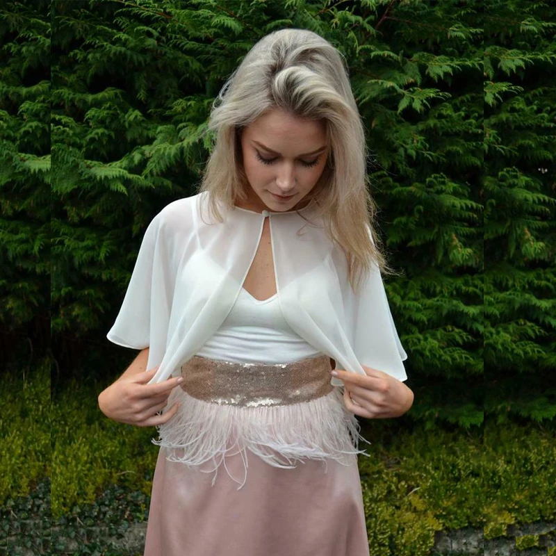 Шифоновые Свадебные шали размера плюс свадебные болеро накидки для свадебной