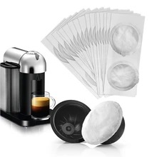 Capsules de Café Jetables pour Nespresso Vertuo Plus de 62 mm, Scellé en Aluminium, Mousse de Crème, Autocollant pour Couvercle de Filtre, 2000 Pièces