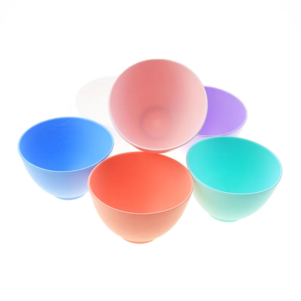5-Piece Silicone Facial Mask Mixing Bowls - 3.3 Inch DIY Skincare Containers