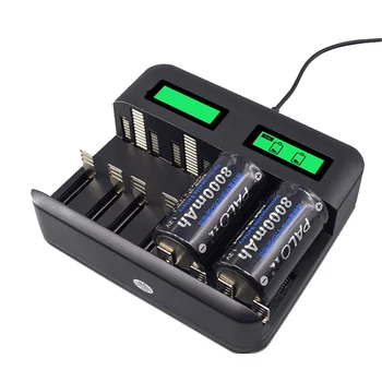 

5V2A 8 Slots Multi-functional Intelligent LCD AA/AAA Battery Charger Micro Type-c Port 1800mAh D/C Battery Charging Box