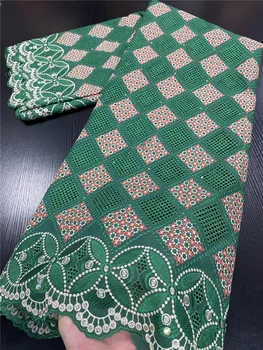 

XIYA African Dry Cotton Lace Fabric 2020 High Quality Embroidery Swiss Voile Lace In Switzerland Nigerian Lace Fabrics QF3501B-2