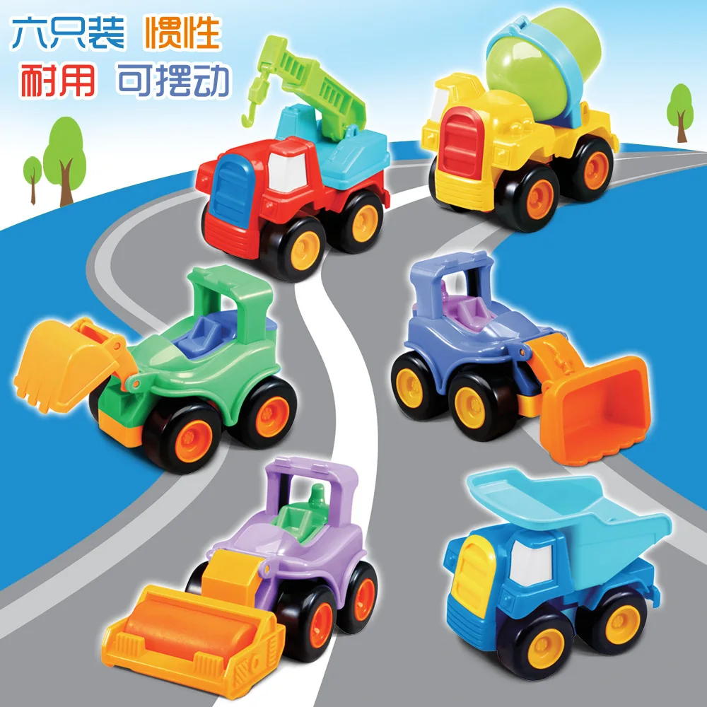 

CHILDREN'S Toy Inertia Engineering Vehicle Large Size Excavator Car Dump Truck Mixer Truck Excavator Set
