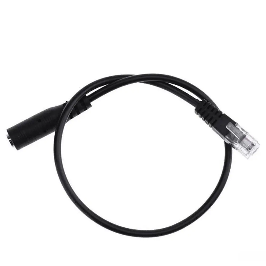 

Practical Headset Buddy 3.5mm Smartphone Headset to RJ9 Phone Adapter Cable Useful Cable High Performance