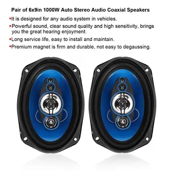 

parlantes para auto 6x9in 1000W Pair of Auto Car Hifi Stereo Audio Coaxial Speakers Loudspeaker TP-6971 oto aksesuar