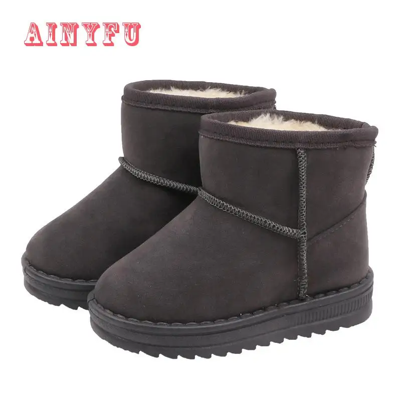 Ainyfu Kids Keep Warm Baby Snow Boots New Winter Shoes For Girls Plush Toddler Boy Boots Children Shoes Size 25-36 B321