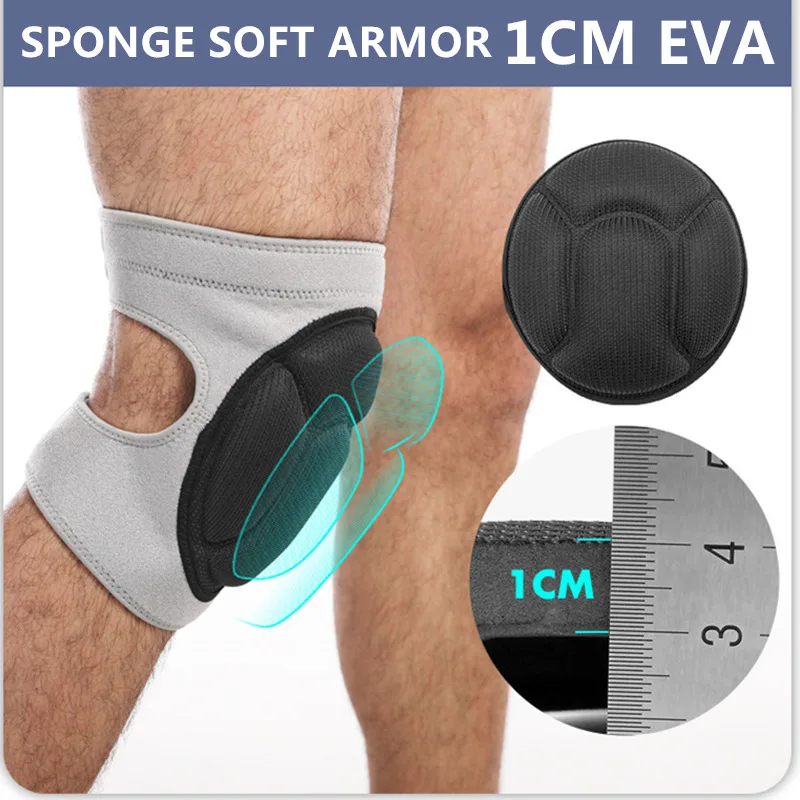 1Pair Thickening Football Volleyball Sports Knee EVA Pad Silicone Non-slip Pads Protect Cycling Sports Safety Knee rodilleras knee support sleeve knee brace