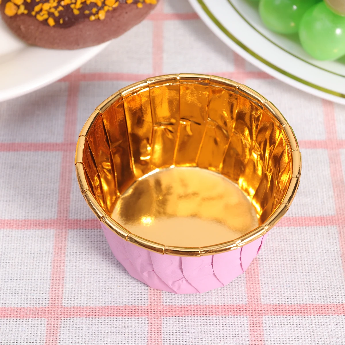 100pcs Disposable Curled Baking Cake Cups Heat-Resistant Paper Muffin Cupcake Paper Cups Baking Cupcake Wrappers Cake Wrapper