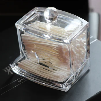 

Storage Box Plastic Box Originality Plastic Transparent Cotton Swab Box Cosmetic Cotton Receipt Box Home Acrylic Receipt Box