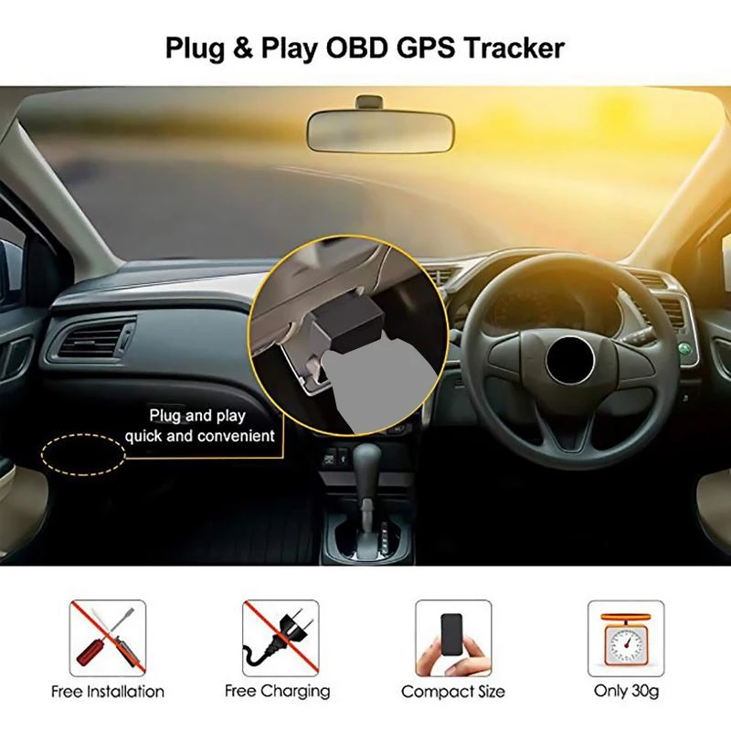 Автомобиль Obd Gps трекер подключи и играй автомобильный трекер Obd Gps трекер автомобильный трекер в режиме реального времени локатор с Sos сигнализация гео-забор бесплатное приложение