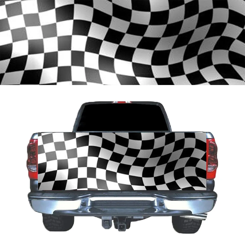 

RACING CHECKERED FLAG Tailgate Graphic Decal Pickup Truck car rear door