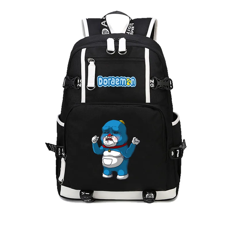 Аниме «Дораэмон» Рюкзак Mochila сумки студенческие школьные рюкзаки Mochila мужские и женские дорожные сумки холщовый рюкзак с принтом - Цвет: 10