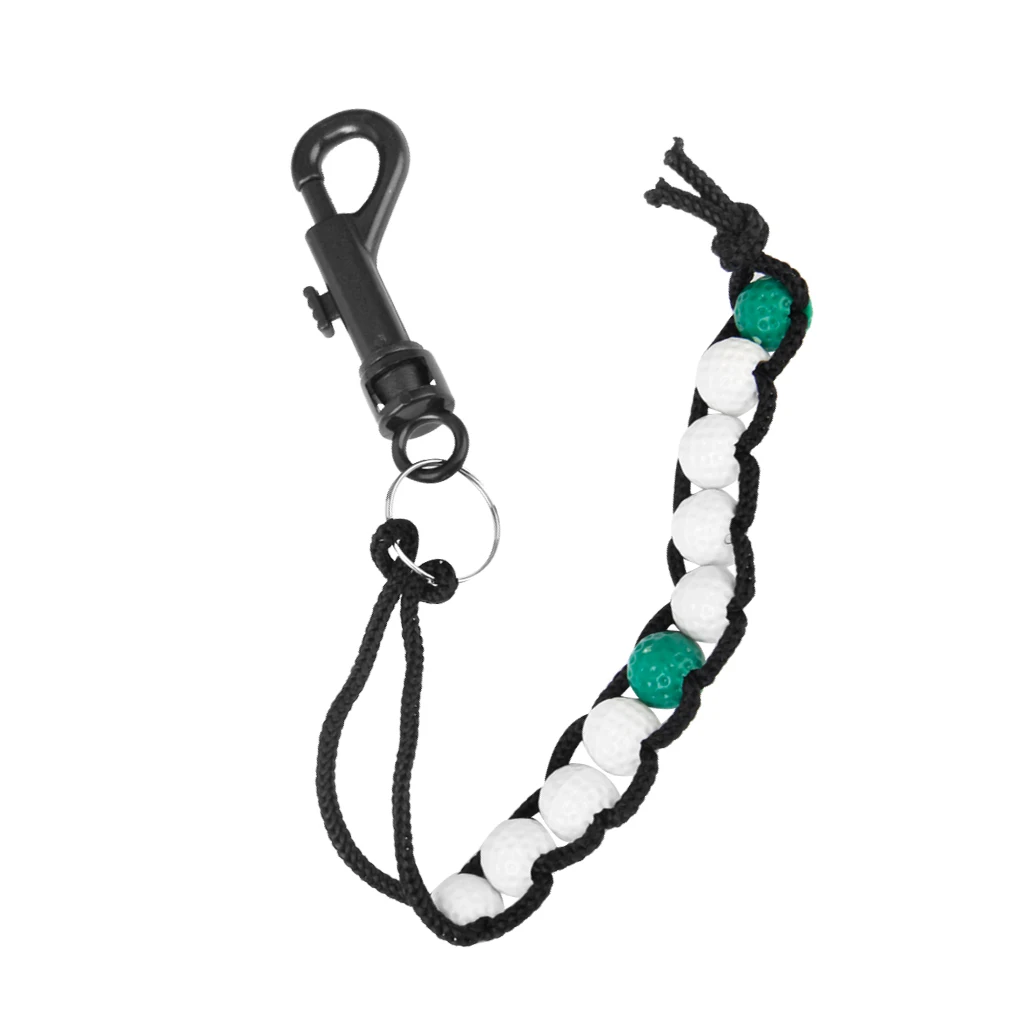 Golf Beads Score Counter With Clip + 18 Holes 9 Shots Golf Score Counter Round Scoring Tag