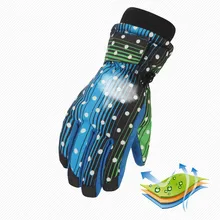 Уличные утолщенные зимние лыжные перчатки для мальчиков и девочек, детские зимние теплые водонепроницаемые ветрозащитные снежные перчатки для сноуборда, лыжные спортивные перчатки