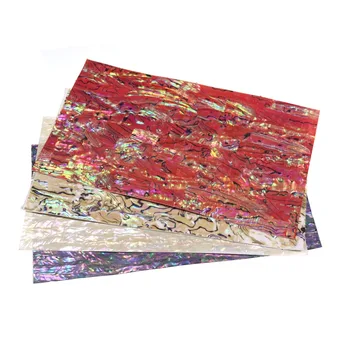 

1pc 24X12cm Natural Shell Laminate Sheet Paua Coated Adhesive Veneer Film Sticker For Fishing Lure Building Decorating Material