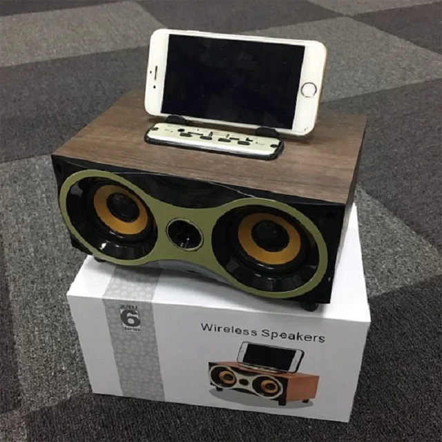 MX6 BLACK Thzio беспроводной деревянный Bluetooth динамик Hifi Саундбар сабвуфер домашний кинотеатр музыкальный центр громкий динамик AUX FM MP3 музыкальный Бумбокс - Цвет: MX6 BLACK
