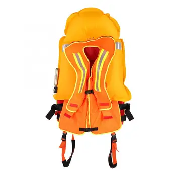 

Life Vest New Inflatable Foam Type Oxford Cloth Life Vest Dual Air Pocket Firemen Life Jacket Equipment For Lifesaving Accessory