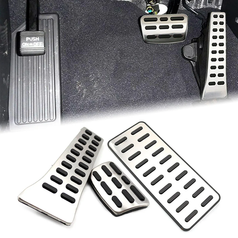 3X Car Foot Gas Brake Pedals Cover Kits For Hyundai Santa Fe Tucson