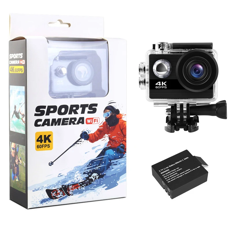 24MP Wifi Action Camera Ultra HD 4K 60fps 2.0'' IPS Screen Sport Camera Go Waterproof Pro Sports DV
