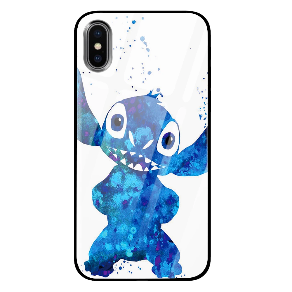 Stitchi аниме закаленное стекло Роскошные Чехлы для huawei P30 P20 mate 10 20 Honor 8 9 10 Pro Lite - Цвет: 12