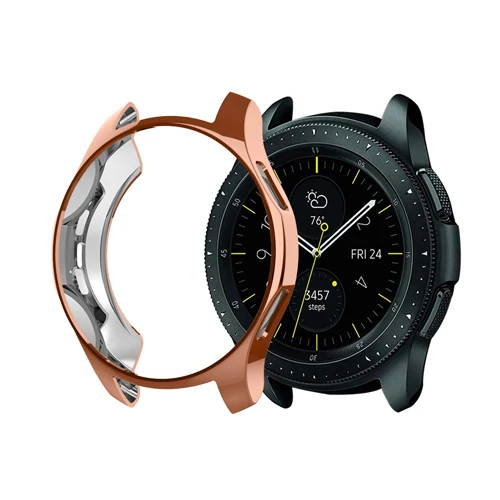 rose gold Чехол для часов для samsung gear S3 Frontier Galaxy Watch 46 мм/42 мм чехол с покрытием из ТПУ универсальная защитная крышка аксессуары для часов - Color: rose gold