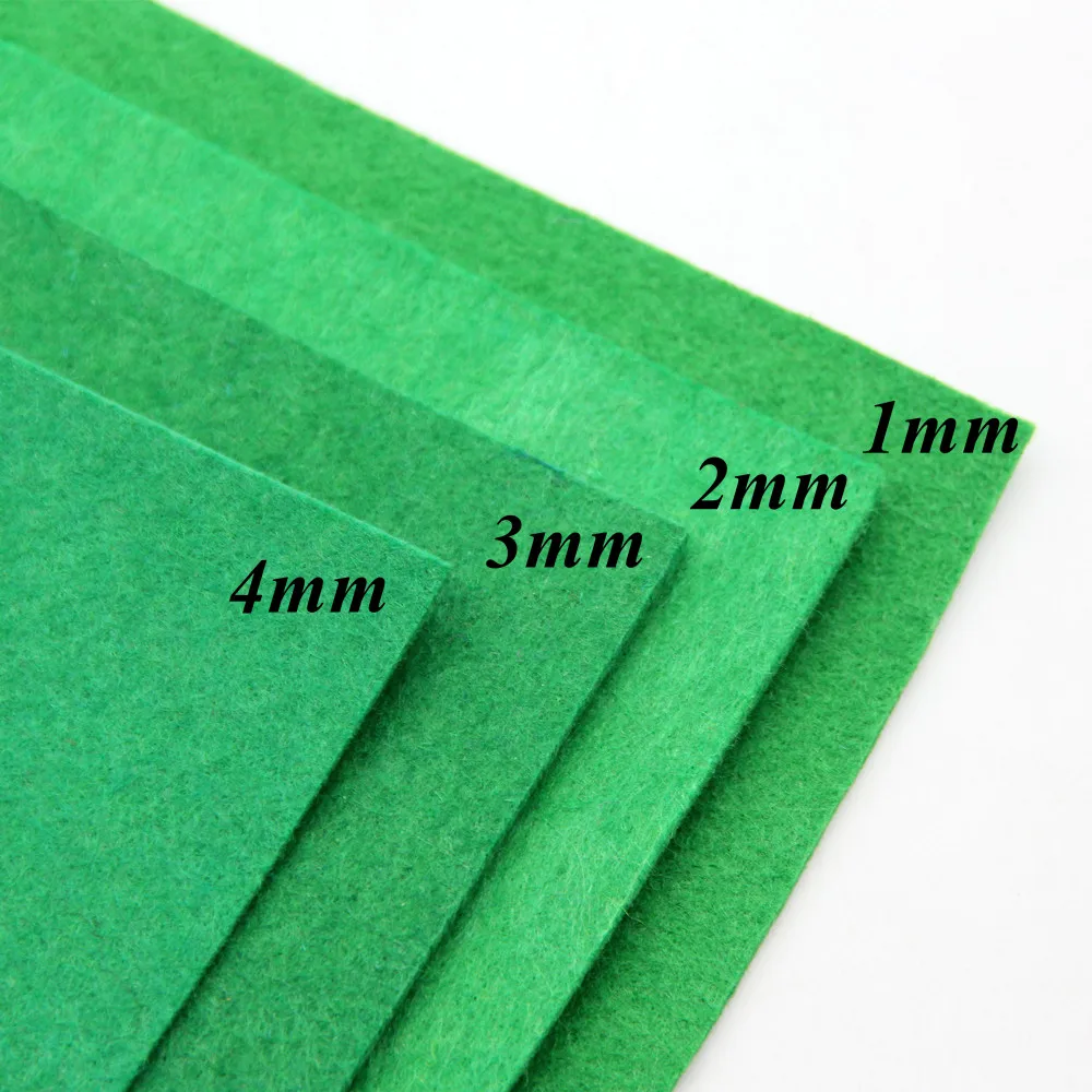 4pcs 1/2/3/4MM 30*30CM Colorful Cloth Felt Fabric DIY Sewing Toys Needlework Bundle Handmade Polyester Materials Home Decor