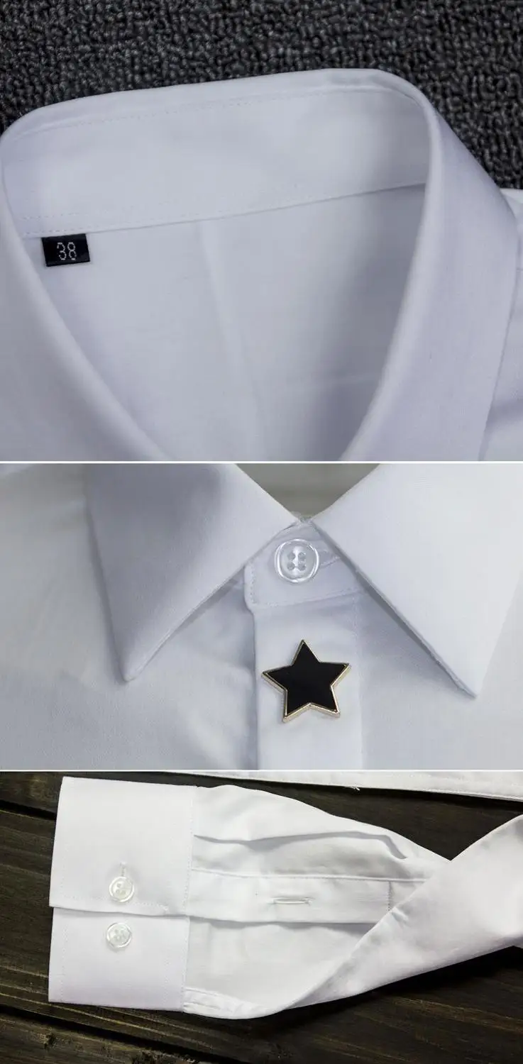 Модная дизайнерская рубашка с металлическими звездами для мужчин, Chemise Homme,, роскошные брендовые белые мужские рубашки, деловая Свадебная рубашка-смокинг для мужчин