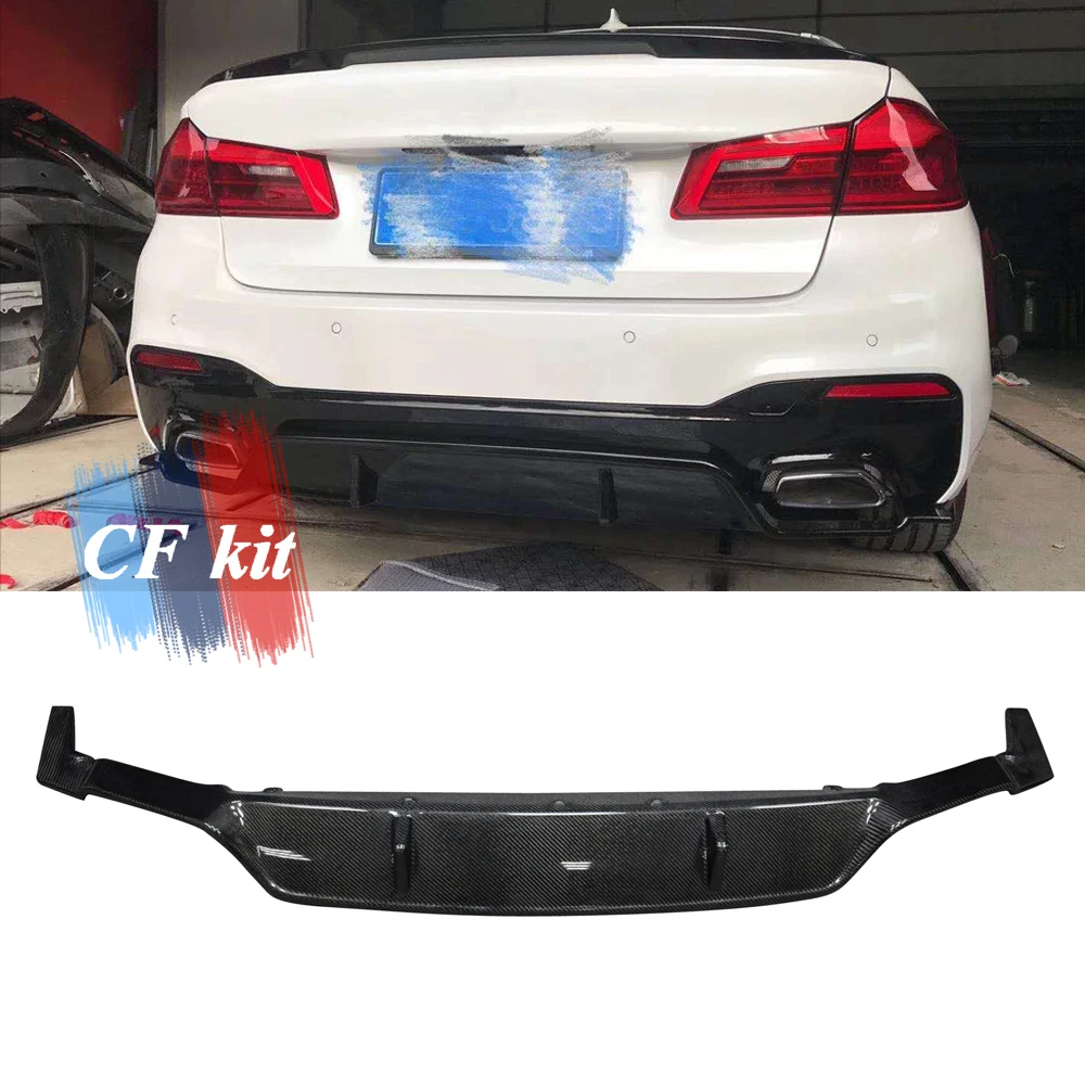 

CF Kit 3D Style Real Carbon Fiber Rear Lip Bumper Diffuser For BMW G30 5 Series 530i 540i With MT Package 2017 UP Car Styling