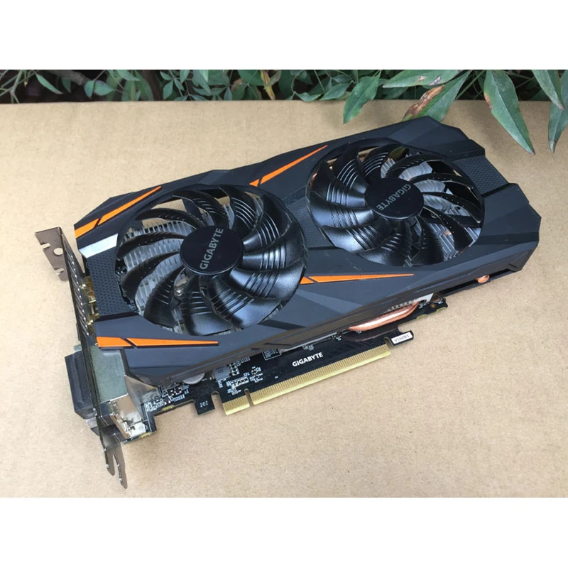 GIGABYTE GTX1060 6 Гб видеокарта GPU карта для nVIDIA Geforce оригинальная GTX1060 6 ГБ 192 бит видеокарты HDMI PCI-E X16 карты б/у