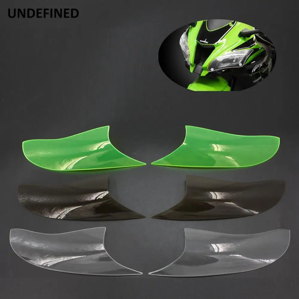 

For Kawasaki ZX-10R ZX10R ZX 10R 2016 2017 2018 Motorcycle Headlight Cover Protector Shield Screen Lens Cover Smoke Accessories