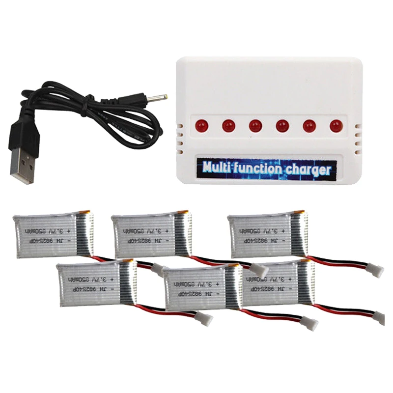 Горячая 3c-6в1 зарядное устройство + 6 шт 3 7 V 850mAh Lipo батарея для Syma X5SW X5SC RC Дрон |