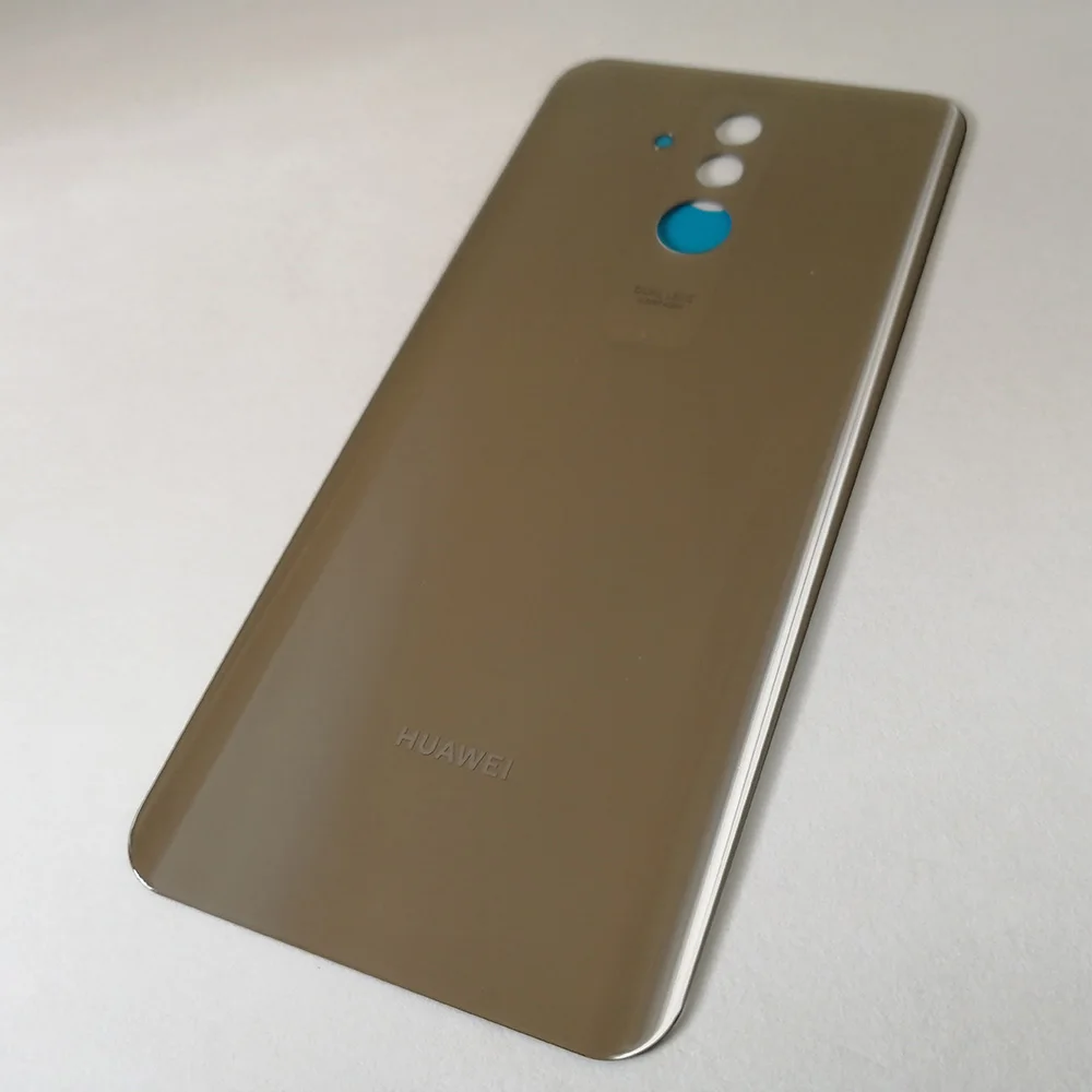 huawei mate 20 Lite задняя крышка батарейного отсека стеклянный корпус Дверь чехол с наклейкой для huawei mate 20 Lite задний корпус - Цвет: Gold Mate 20 Lite