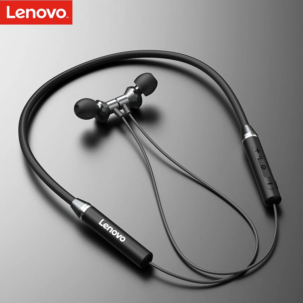 Lenovo Bluetooth Earphones HE05 Wireless Earbuds Magnetic Neckband Earphone Waterproof Sport Headset with Mic Noise Cancelling |