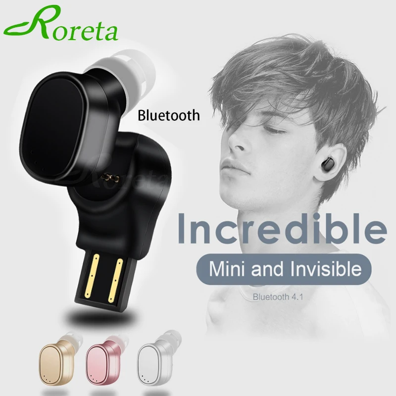 

Roreta X12 Mini Wireless Bluetooth Earphone Stereo Music Headset Sports Earbuds Earphones USB Magnetic Charging For Android IOS