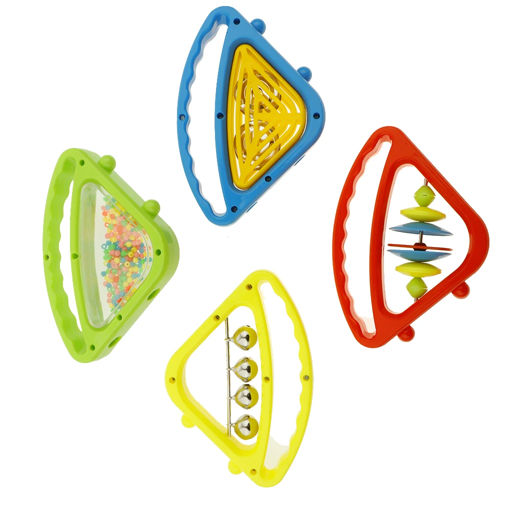 

Shaking Musical Instruments Toddler Toys - Professional Percussion Instruments Set 4 Pieces Educational Learning Toys