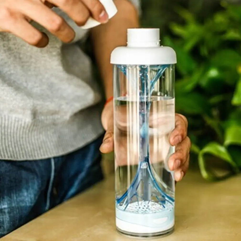 Practical Piston Purifying And Filtering Tap Water Cup Drinking Water Purifying Creative Sports Plastic Cup