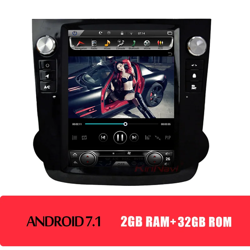 Android Car Radio KiriNavi Telsa стиль вертикальный экран 10,4 ''Android 7,1 автомобильный Dvd мультимедийный плеер для Honda CR-V радио Automotivo 2006-2011 - Цвет: Android Car Radio