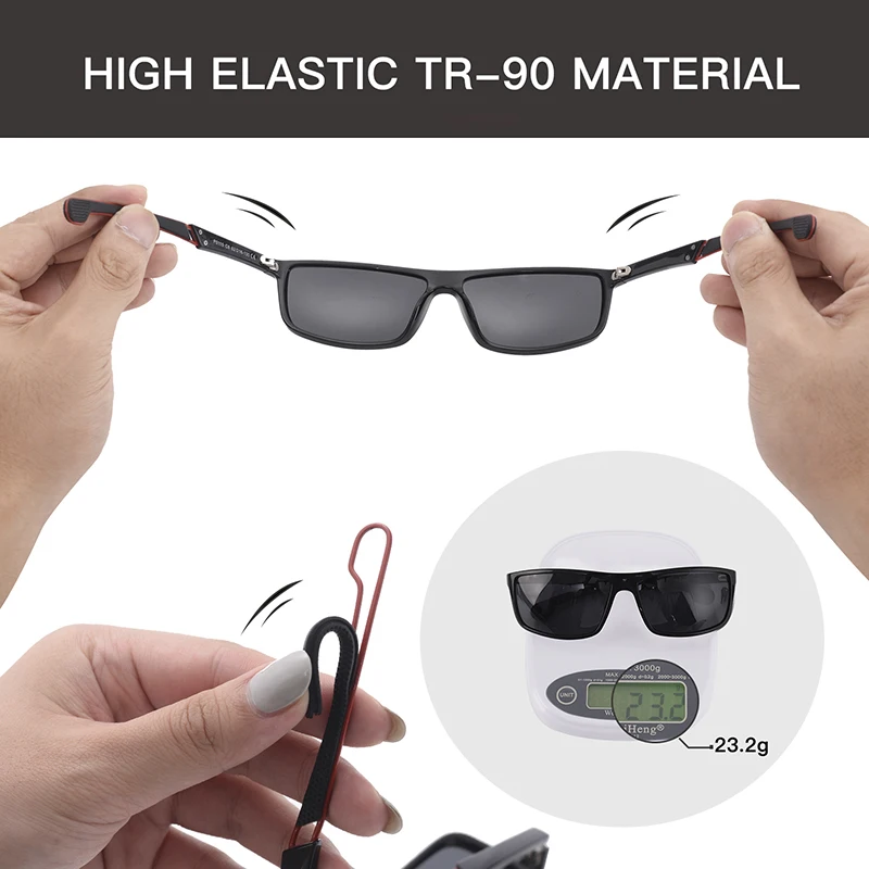 Beste Aofly Brand Design Vierkante Gepolariseerde Zonnebril Voor Mannen TR90 Frame Rijden Zonnebril Mannelijke Vissen Goggle Zonnebril Heren UV400