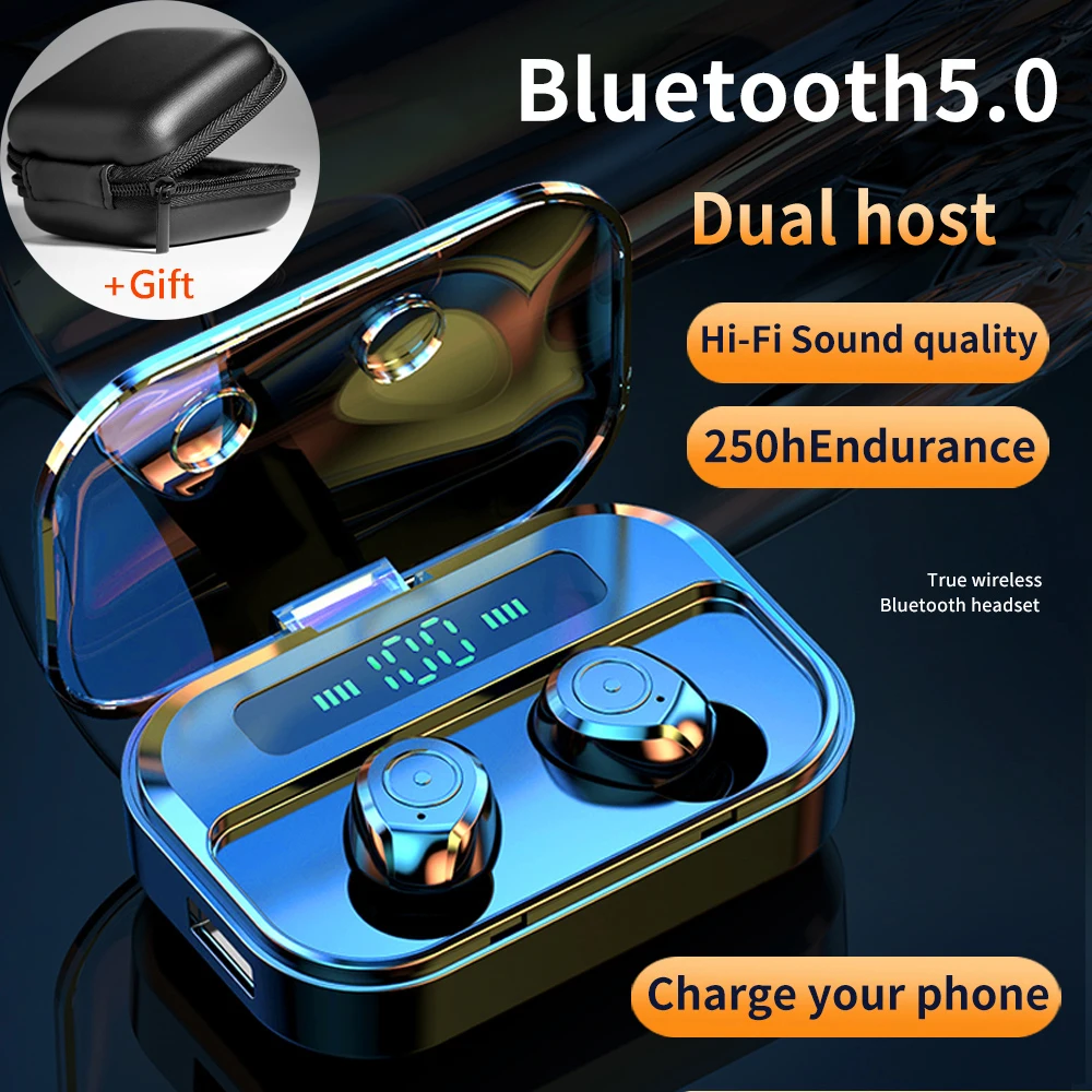 Bluetooth наушники HIFI беспроводные TWS спортивные Handsfree автомобильный комплект стерео