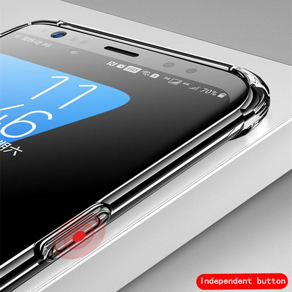 Для Samsung Galaxy S8 S9 плюс подушка безопасности для прозрачный силиконовый чехол ТПУ чехол для Samsung Note 8 9 S10 рlus Lite телефон крышки бампера