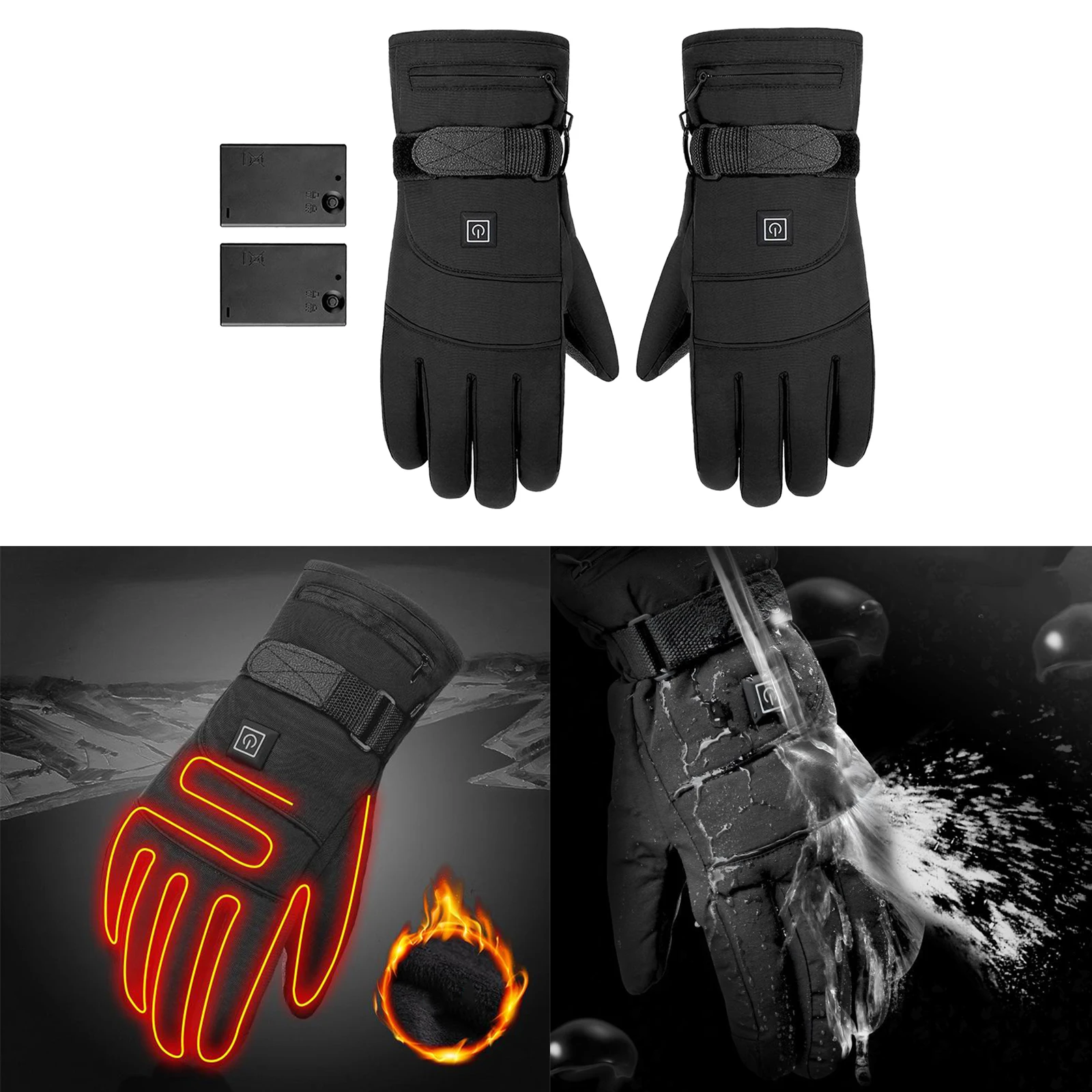 Motorcycle Electric Gloves Thermal Heat Gloves Skiing Motorbike Warm Gloves