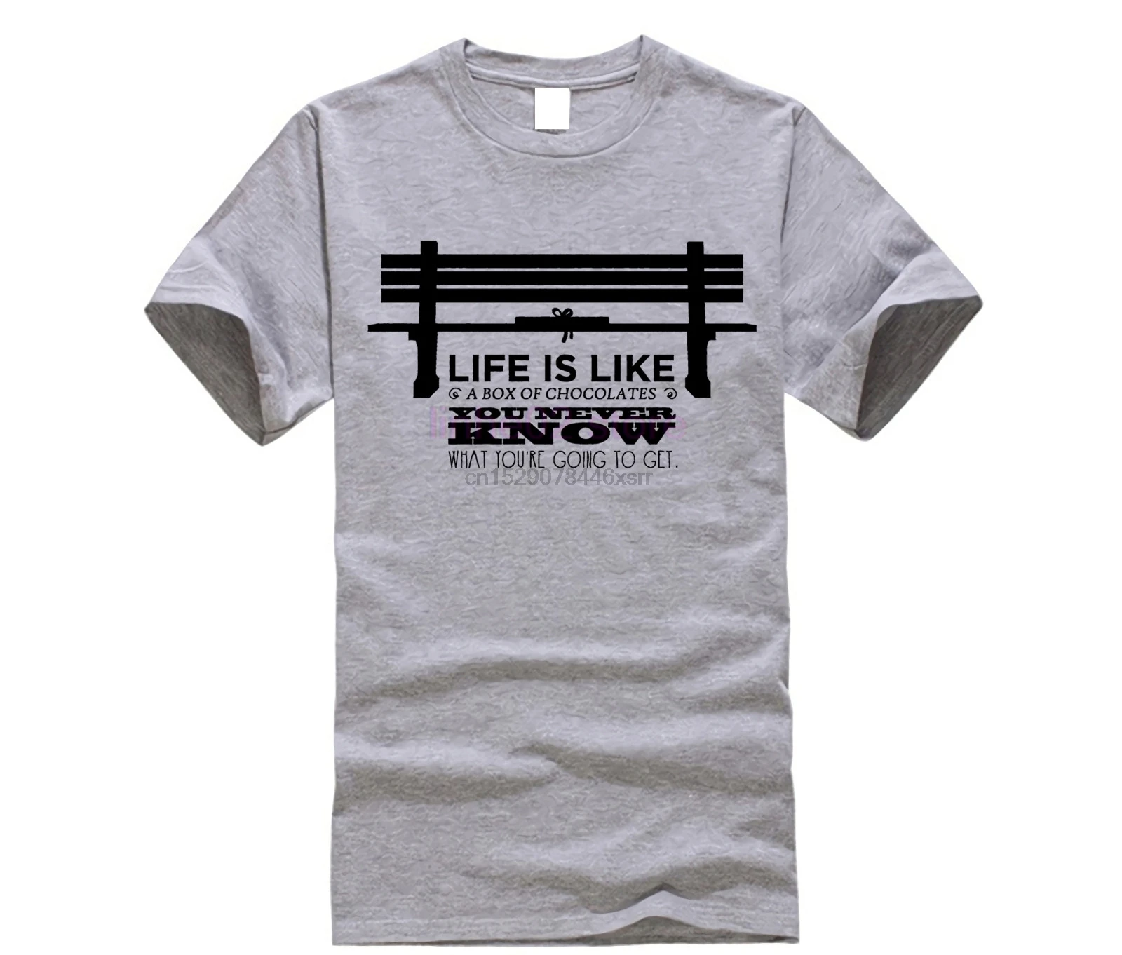 2019 Fashion Short Sleeve Cotton O Neck Tops Forrest Gump T-Shirt Life Is Like A Box Of Chocolates Great Gift Idea Men |