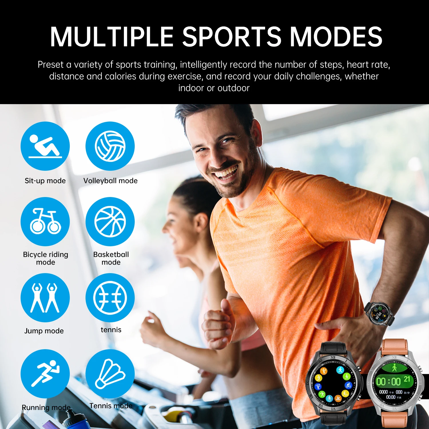 LUCK ANGEL 2021 New 1.35 Inch Screen Bluetooth Smart Watch Men for Samsung Galaxy Watch 4 Amazfit Smart Watch Women Apple Watch