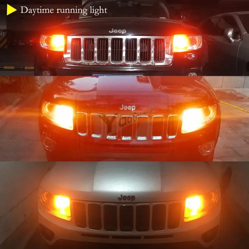 YaaGoo DRL лампа 3157 T25 5730 чип 33SMD светодиодный огни желтого цвета желтый для дневных ходовых огней