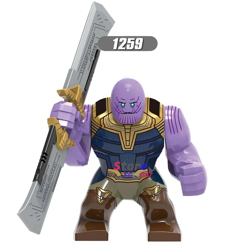 

Single Marvel Avengers Thanos Infinity Gauntlet Hulk Hulkbuster War Machine Batman Big size IronMan building blocks Kid Toys