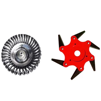 

Promotion! Weed Split Brush Against Weed 8 Inches Round Brush 25.4Mm X 200Mm and MHe Six-Blade Knife for MHer, MHer 2Er-Pack