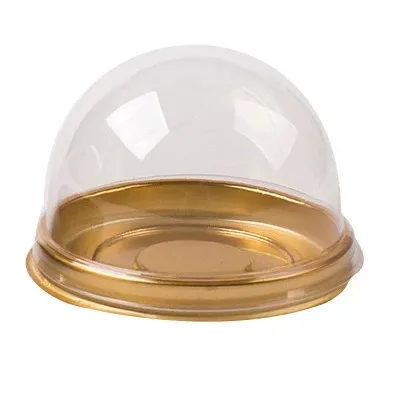 50 Pcs Mini Round Moon Cake Container Trays Packaging Box Holder for Bridal Shower Wedding Christmas Party Gift Boxes Cake - Цвет: 50PCS Gold